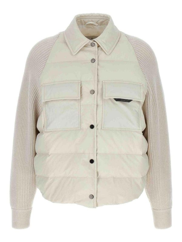 Brunello Cucinelli Blouson Rembourré - Blanc