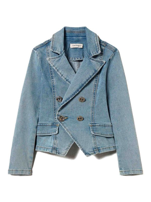 Twinset Veste En Jean - Clair Délavé