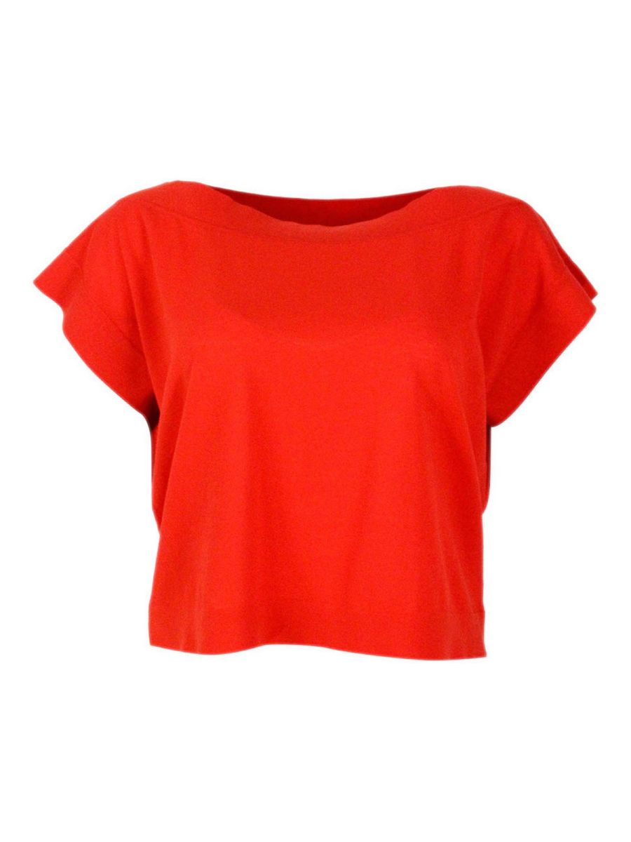 Malo Pull Col Rond - Orange