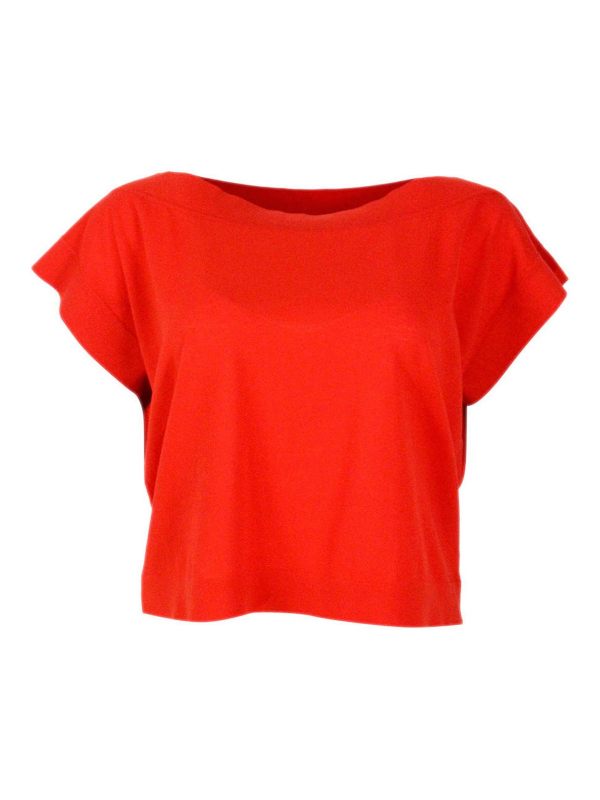 Malo Pull Col Rond - Orange