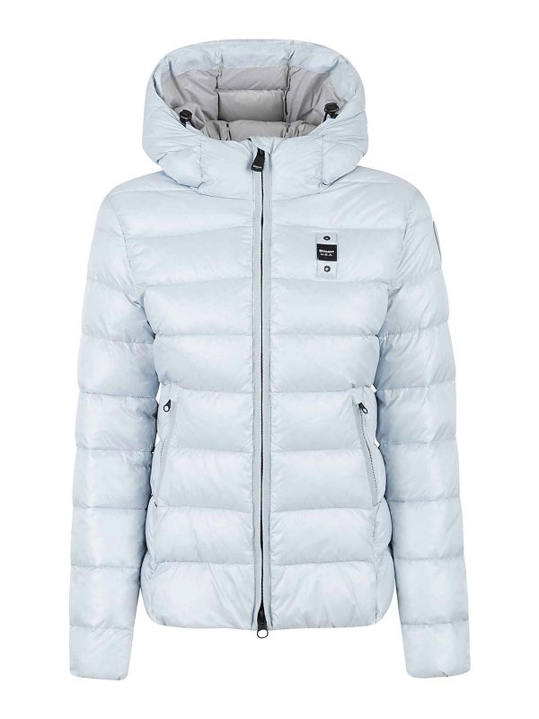 Blauer Manteau Au Genou - Bleu Clair