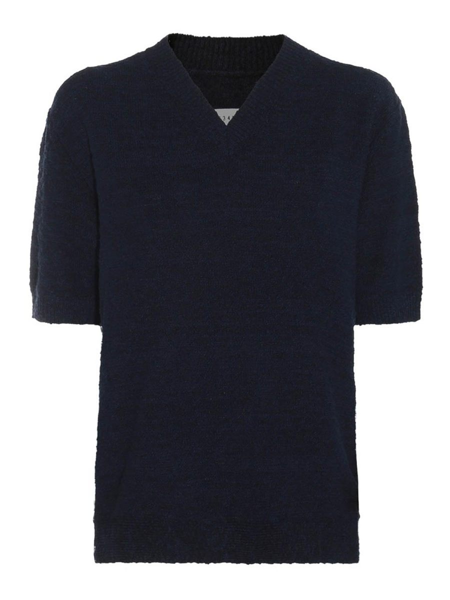 Maison Margiela Pull Col Rond - Bleu