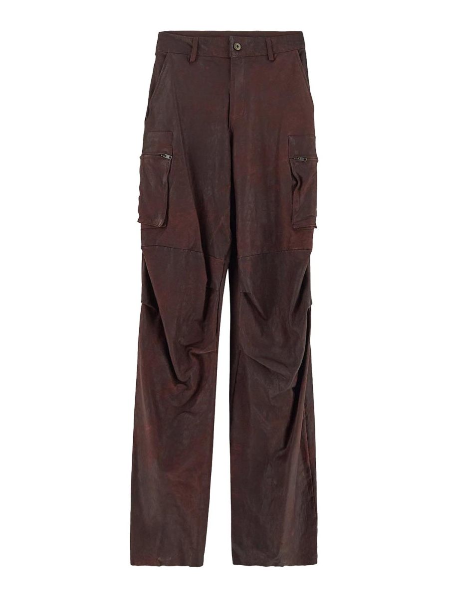 Salvatore Santoro Pantalons En Cuir - Beige
