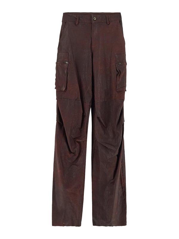 Salvatore Santoro Pantalons En Cuir - Beige