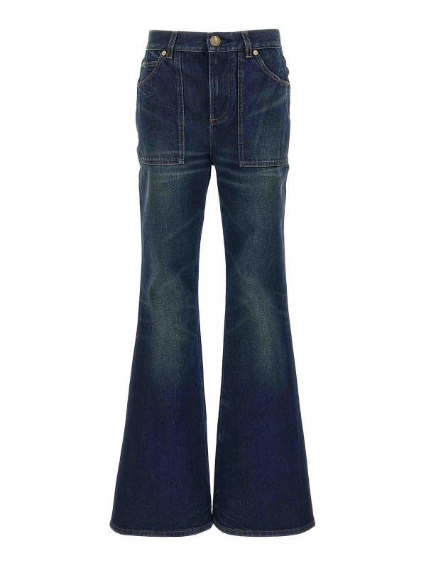 Balmain Jean Bootcut - Bleu