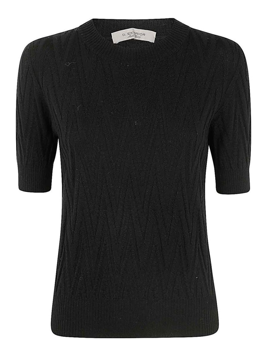 D. Exterior Pull Col Rond - Noir