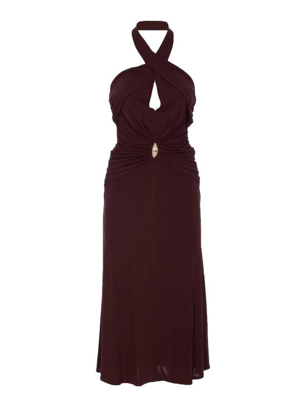 Elisabetta Franchi Robe Au Genou - Marron