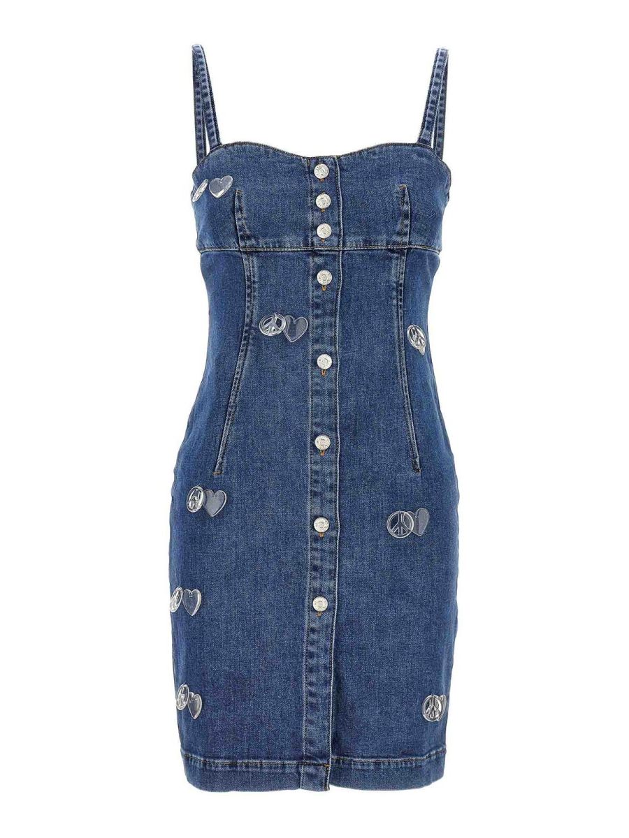 Moschino Jeans Robe Au Genou - Bleu