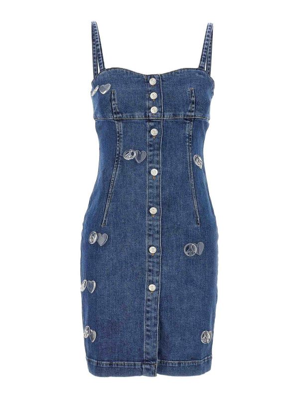 Moschino Jeans Robe Au Genou - Bleu