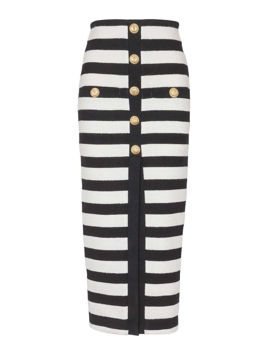 Balmain Jupe Longue - Noir