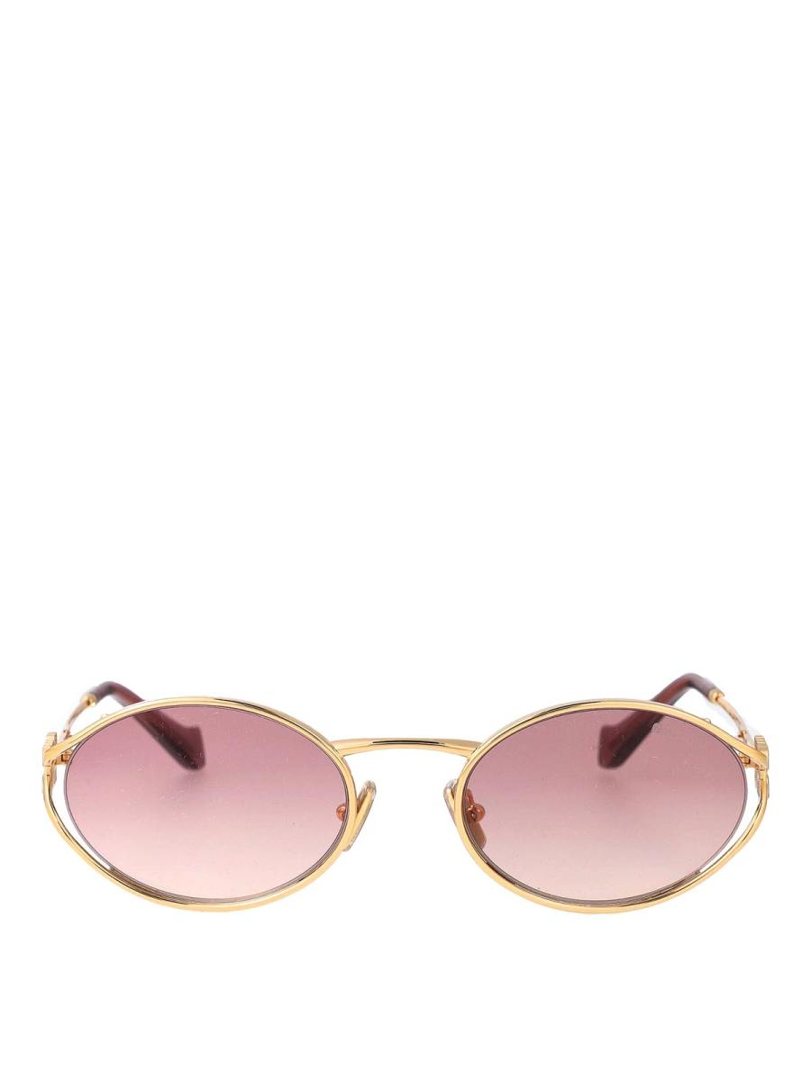 Miu Miu Lunettes De Soleil - Or
