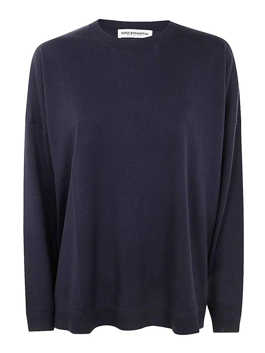 Goes botanical Pull Col Rond - Bleu