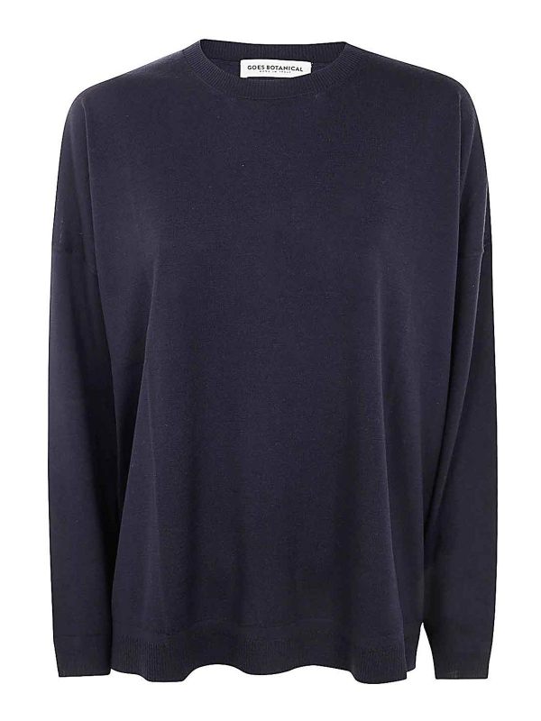 Goes botanical Pull Col Rond - Bleu