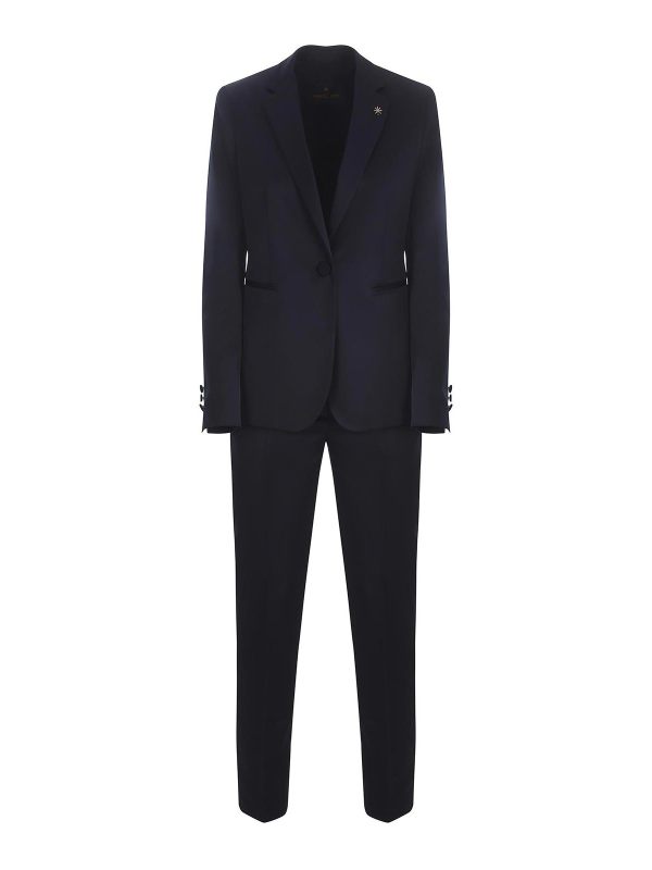 Manuel Ritz Robe Au Genou - Bleu