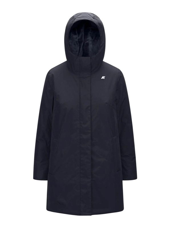 k-way Manteau Au Genou - Bleu