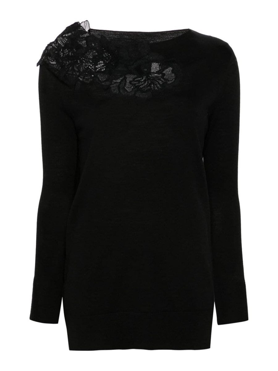 Ermanno Scervino Pull Col Bateau - Noir