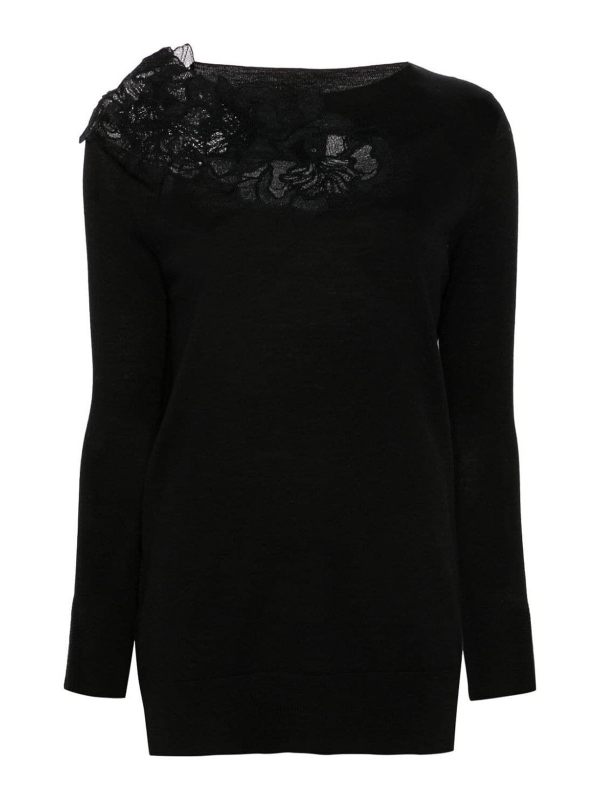 Ermanno Scervino Pull Col Bateau - Noir