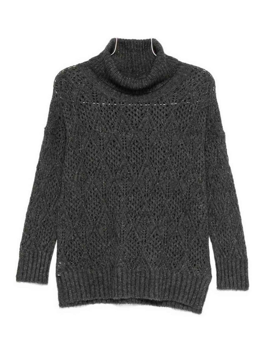 D. Exterior Pull Col Rond - Gris