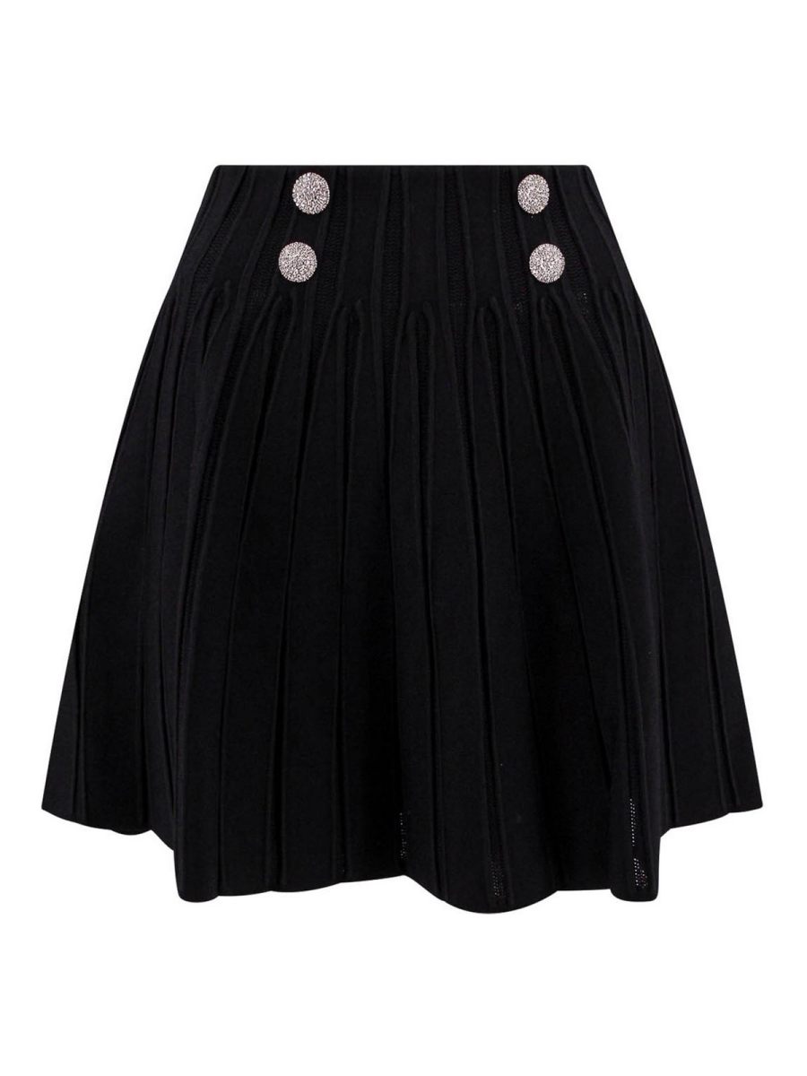 Balmain Jupe Midi - Noir