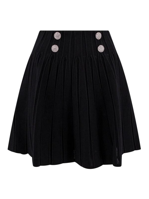 Balmain Jupe Midi - Noir
