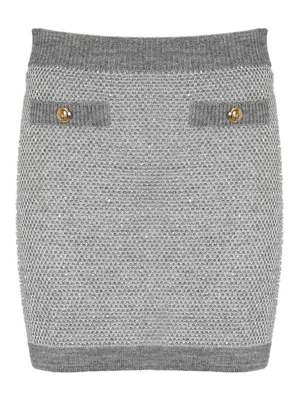 Elisabetta Franchi Jupe Midi - Gris
