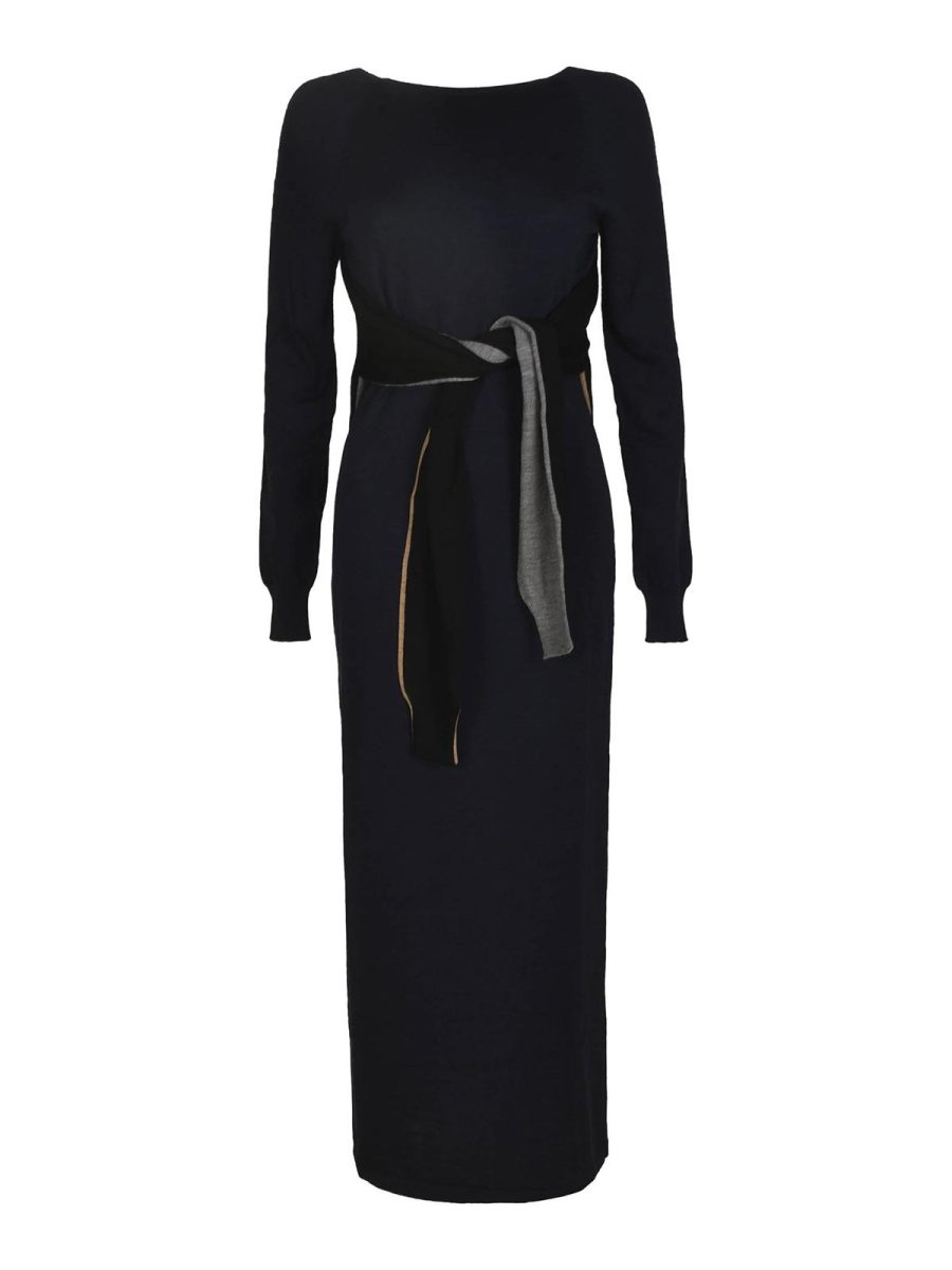 Moschino Robe Au Genou - Noir