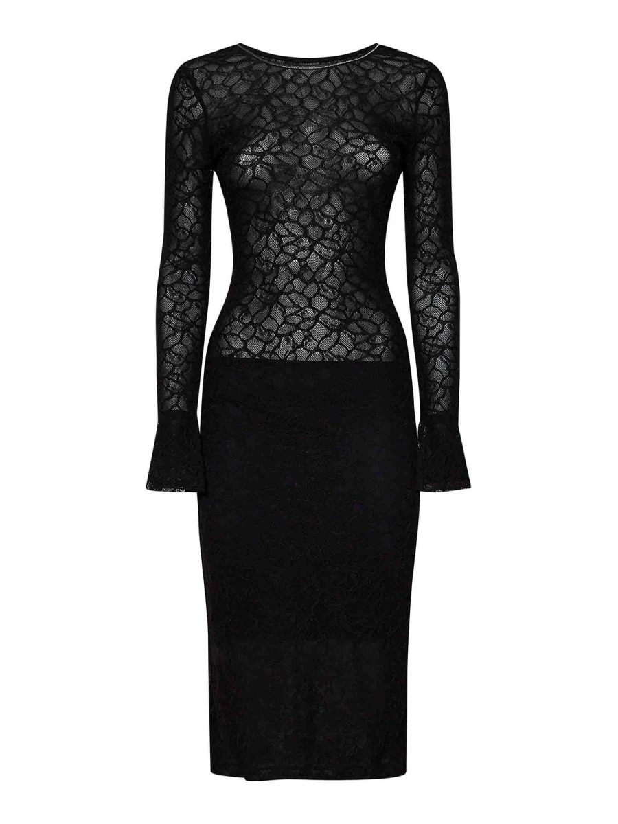Pinko Robe Au Genou - Noir