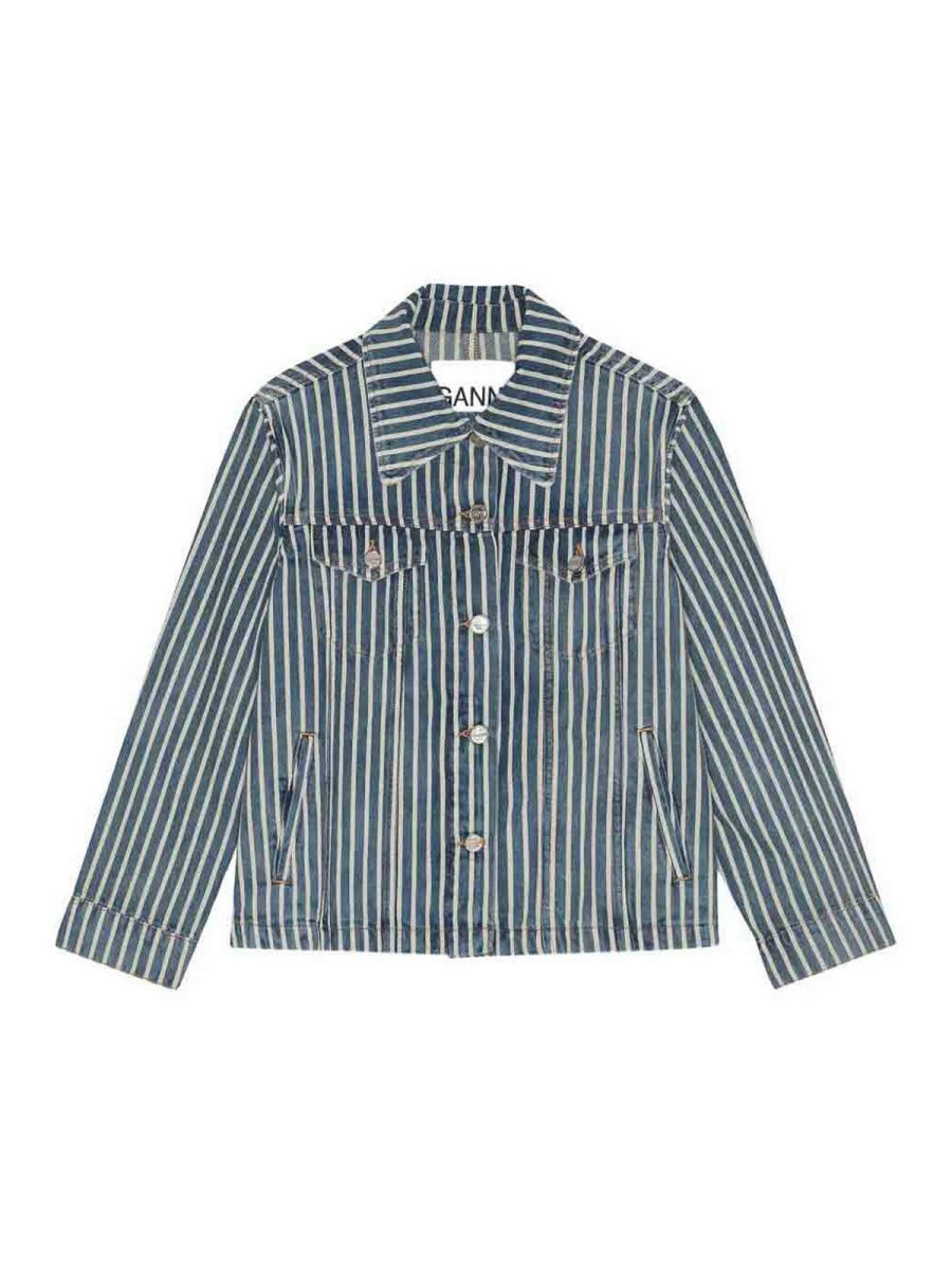 Ganni Veste Casual - Bleu Clair