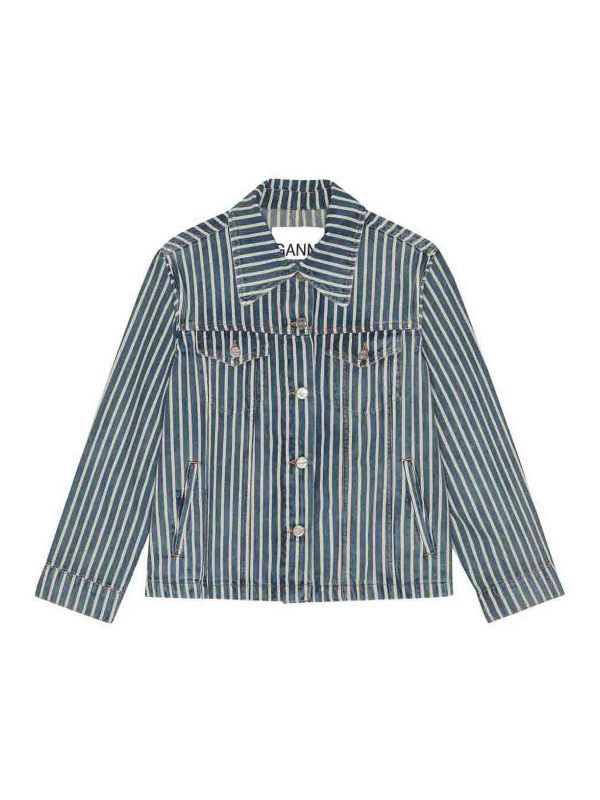 Ganni Veste Casual - Bleu Clair