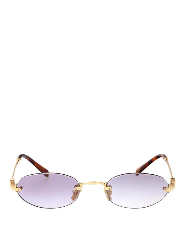 Miu Miu Lunettes De Soleil - Or