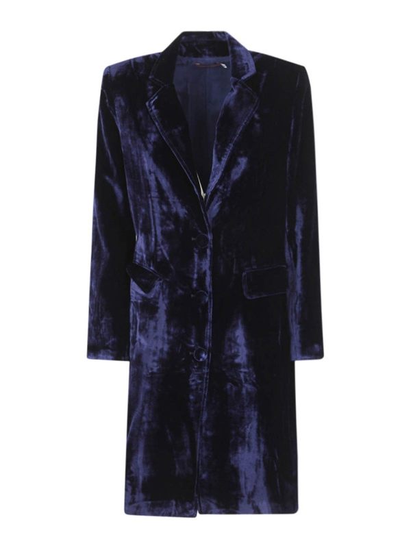 Bianco Levrin Manteau Court - Bleu