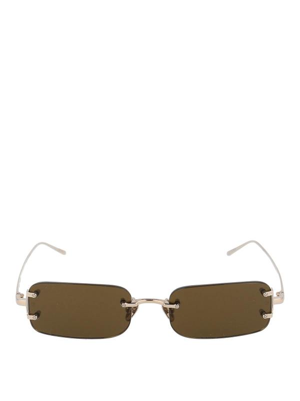 Linda Farrow Lunettes De Soleil - Or