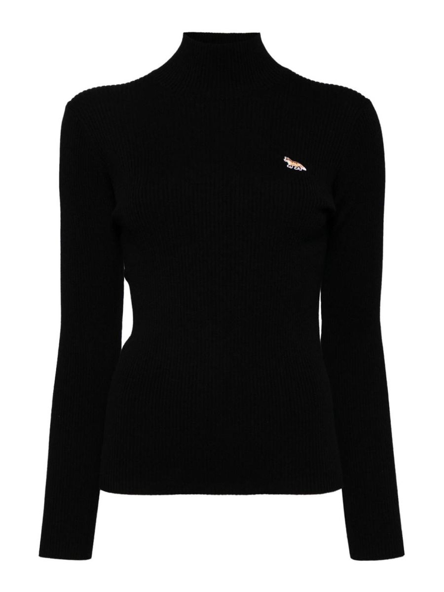 Maison Kitsuné Pull Col Rond - Noir
