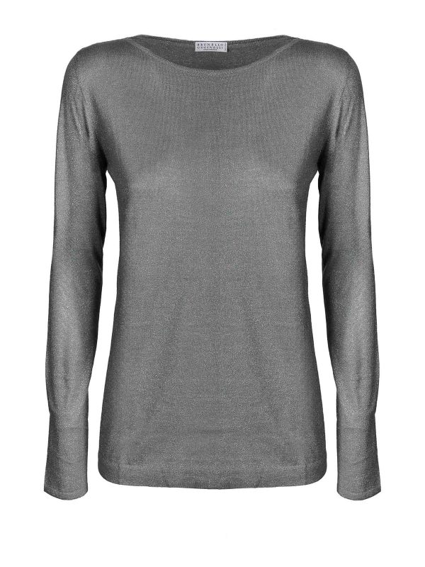 Brunello Cucinelli Pull Col Bateau - Gris