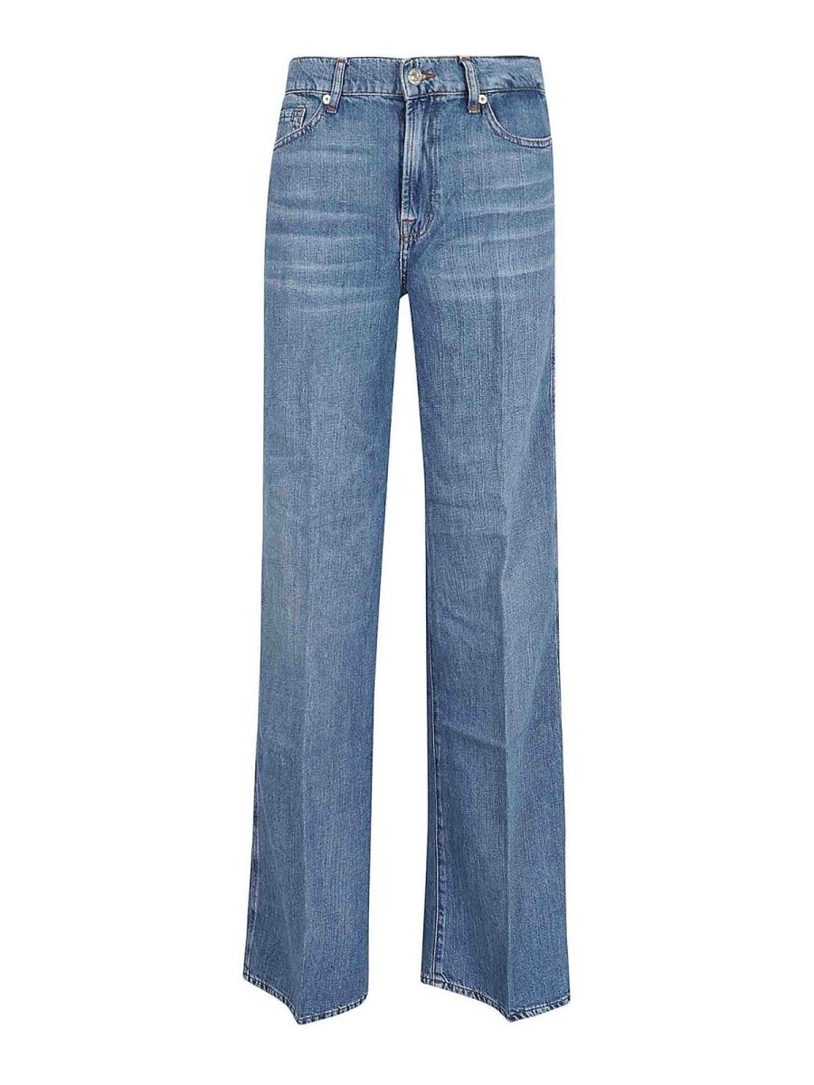 7 For All Mankind Jean Droit - Bleu