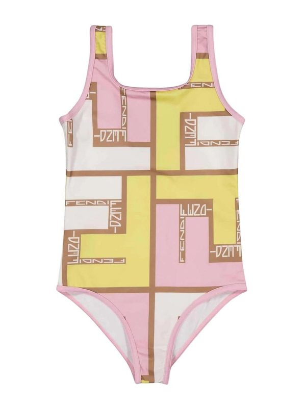 Fendi Jr Maillot De Bain - Rose