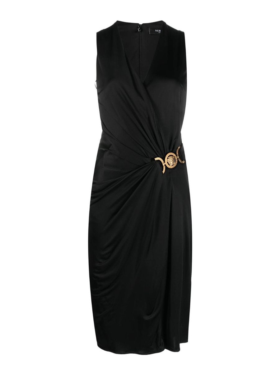 Versace Robe Au Genou - Noir
