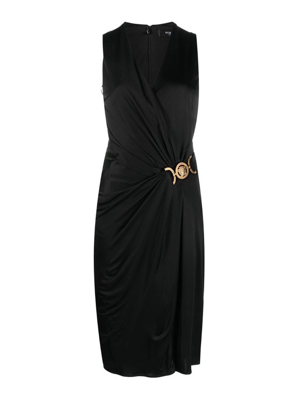 Versace Robe Au Genou - Noir
