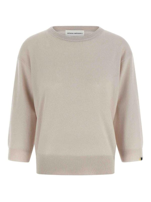 Extreme Cashmere Pull Col Rond - Blanc
