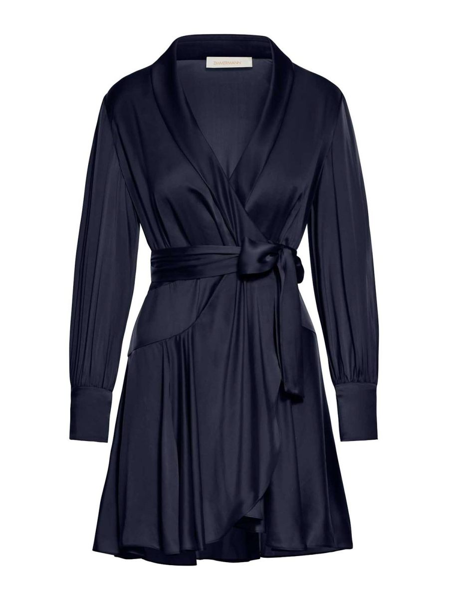 Zimmermann Robe Au Genou - Bleu