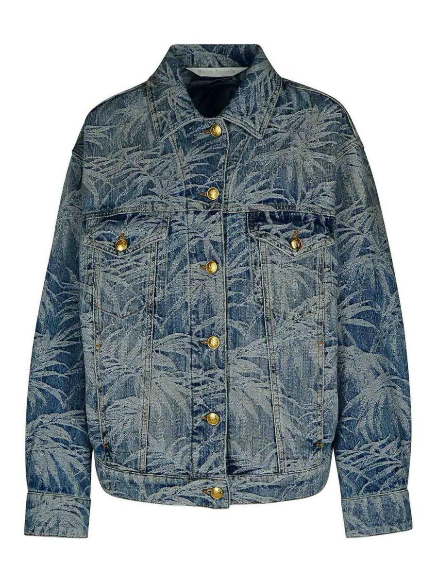 Palm Angels Veste En Jean - Bleu Clair