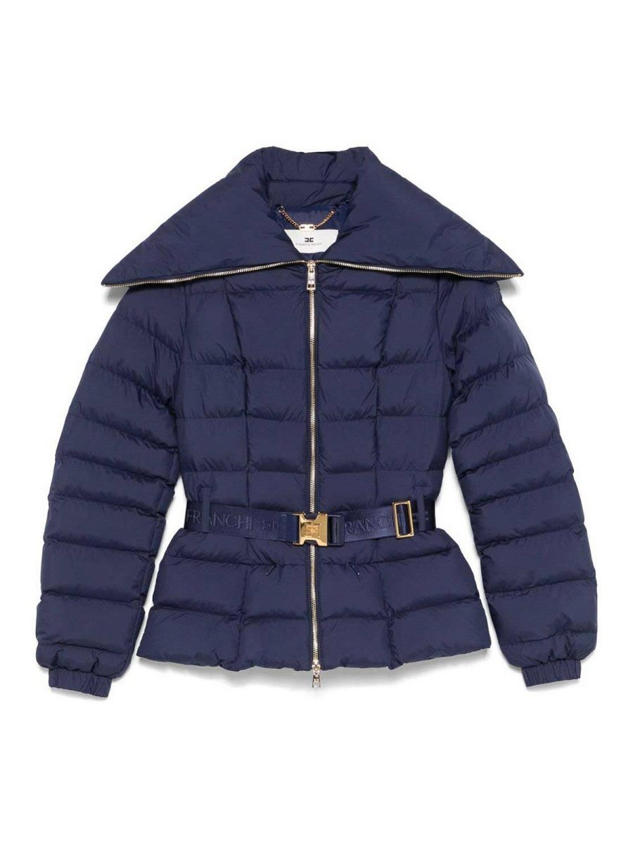 Elisabetta Franchi Manteau Rembourré - Bleu Foncé