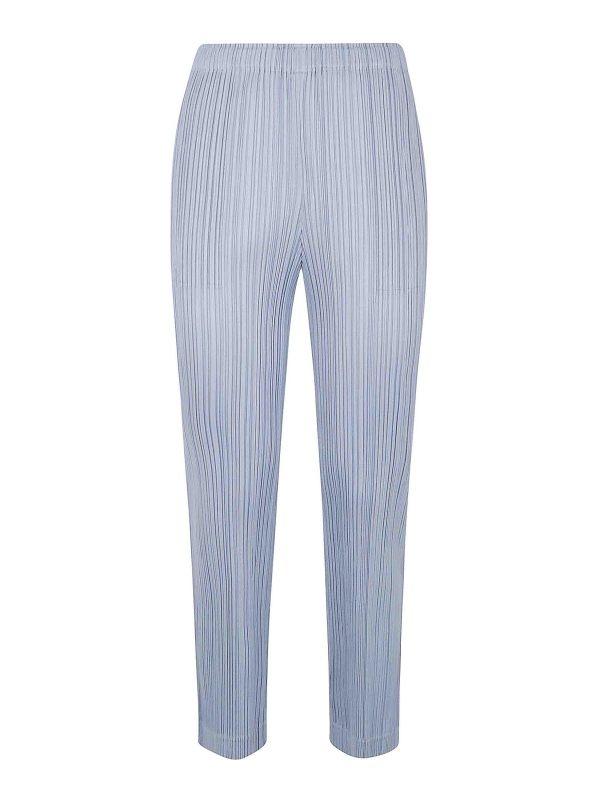 Pleats Please Issey Miyake Pantalons Décontractés - Gris
