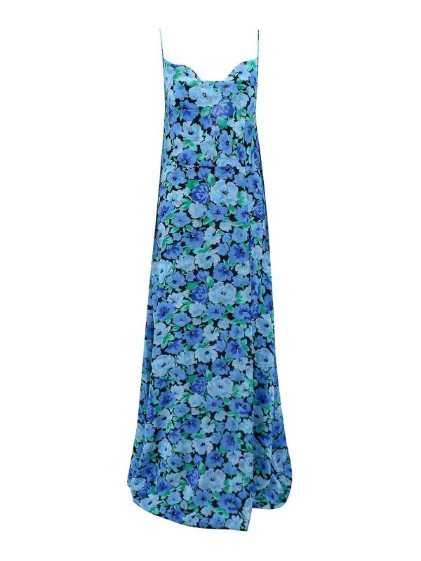 Rotate Birger Christensen Maxi Robe - Bleu