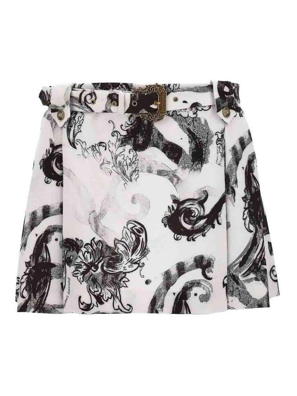 Versace Jeans Jupe Midi - Blanc