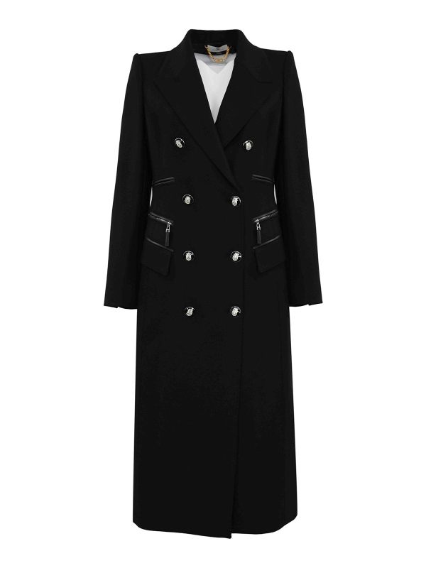 Elisabetta Franchi Manteau Rembourré - Noir