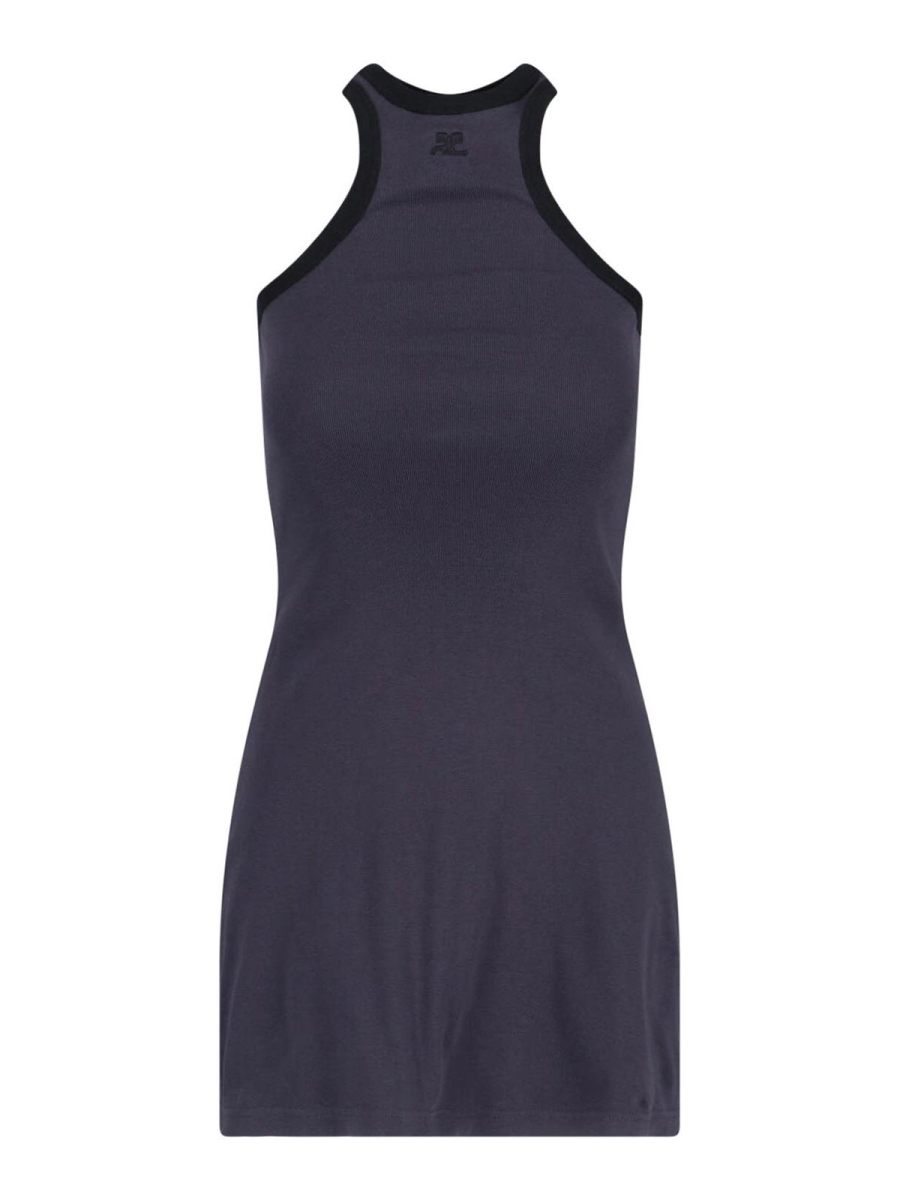 Courreges Robe Courte - Bleu