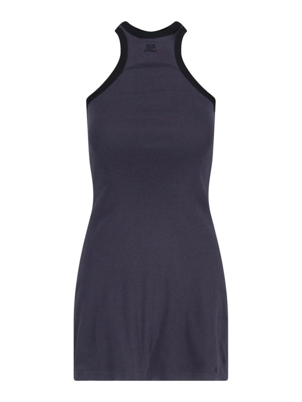 Courreges Robe Courte - Bleu