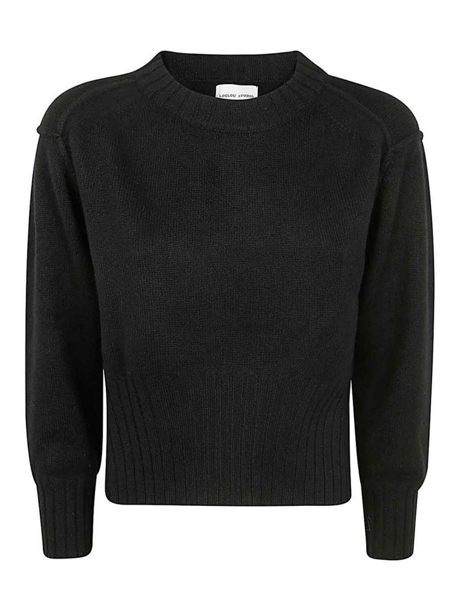 Loulou Studio Pull Col Rond - Noir