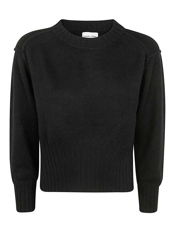 Loulou Studio Pull Col Rond - Noir